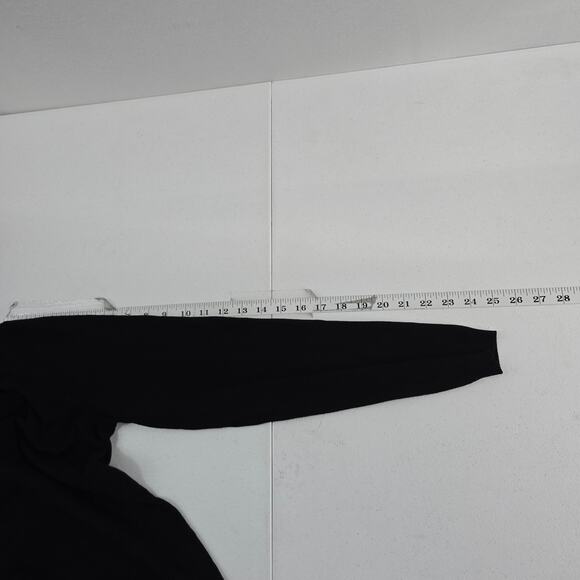 Adrianna Papell Women’s Black Long Sleeve Sweater Top Buffalo Check Collar Hem M - Picture 5 of 8